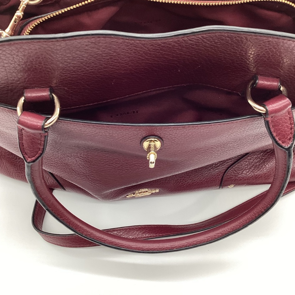 2142. Coach Mercer Satchel / Crossbody True Red Grain Leather EUC - Picture 10 of 12